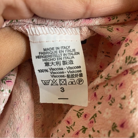 Brandy Melville cara ruffle skirt- pink floral Size 3 - Picture 6 of 8